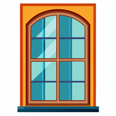 colorful illustration of a window frame