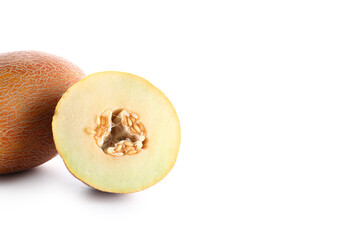 Sweet melons on white background