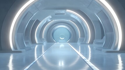 Obraz premium An impressive futuristic sci-fi portal with metallic design, perfect for fantasy and science fiction themes High-quality digital artwork