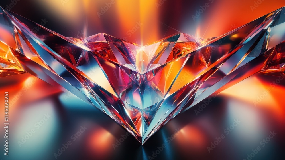 Poster futurist daimond abstract background