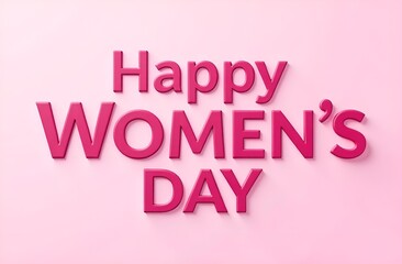 the inscription says - happy women's day. pink background
