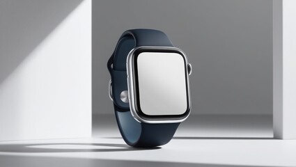 Modern Smartwatch Displayed on Minimalist Background