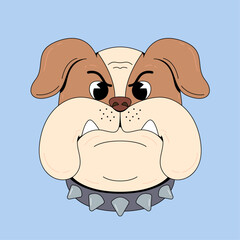 Cartoon bulldog head