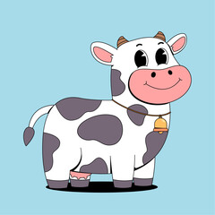 Cute cow cartoon
