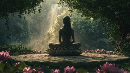 Meditation in the Tranquil Forest