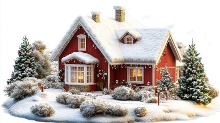 PNG Architecture christmas building house.