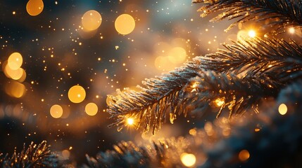 Chrismas background with sparkles