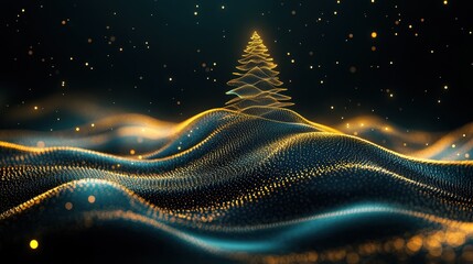 Background showcasing a Christmas tree. Generative Ai, Ai.