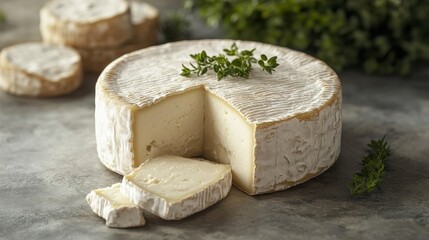 Fresh, delectable cheese sliced and isolated on a blank backdrop.