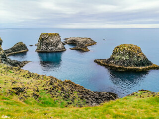 Fototapeta premium The cliffs between Arnarstapi and Hellnar in Snaefellsnes, west Iceland