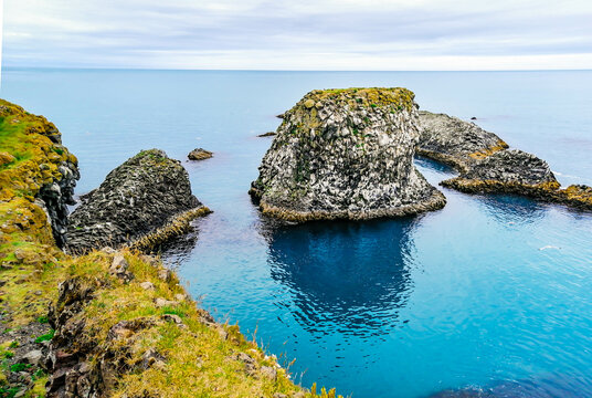 The cliffs between Arnarstapi and Hellnar in Snaefellsnes, west Iceland