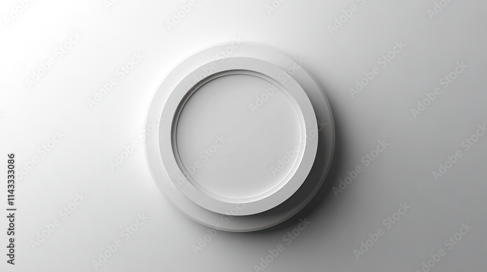 Poster radial button graphic showcasing a central circular layout with evenly distributed options on a pris