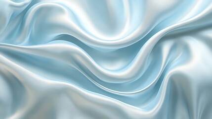 Obraz premium Close-up shot of blue satin fabric texture