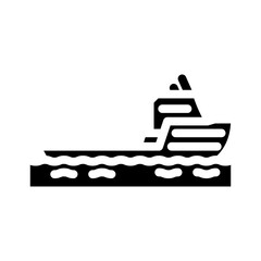 supply ship transport marine glyph icon vector. supply ship transport marine sign. isolated symbol illustration