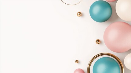 Childlike Scandinavian pencil art frame with pastel-colored circles, soft and joyful vibes, perfect for playful kid-friendly designs