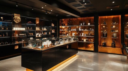 Fototapeta premium Luxurious Cosmetic Store Interior