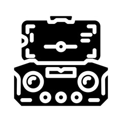 Obraz premium remote control aerial vehicle glyph icon vector. remote control aerial vehicle sign. isolated symbol illustration