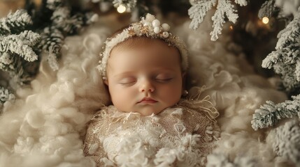 Christmas Newborn Digital Backdrop photography background newborn baby boy girl props Christmas tree newborn shoot photoshop overlay fur