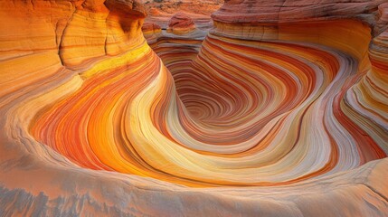 Obraz premium Swirling Sandstone Layers in Arizona Canyon