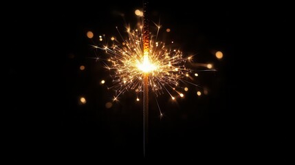 Fototapeta premium Single firework fireworks outdoors night.