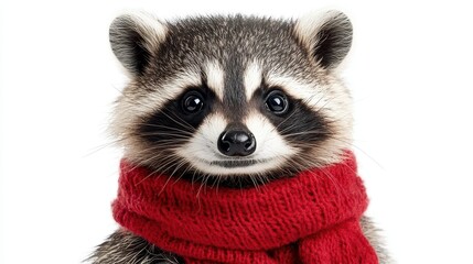 Obraz premium PNG Raccoon christmas drawing mammal.