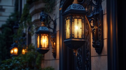 Lighting lantern architecture illuminated.