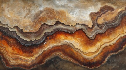 Obraz premium Abstract Earth Tones Layered Rock Formation