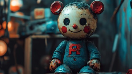 Vintage Dusty Toy Bear: A Nostalgic Grunge Photography