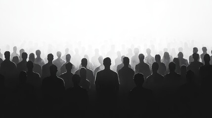 Backgrounds crowd silhouette panoramic.
