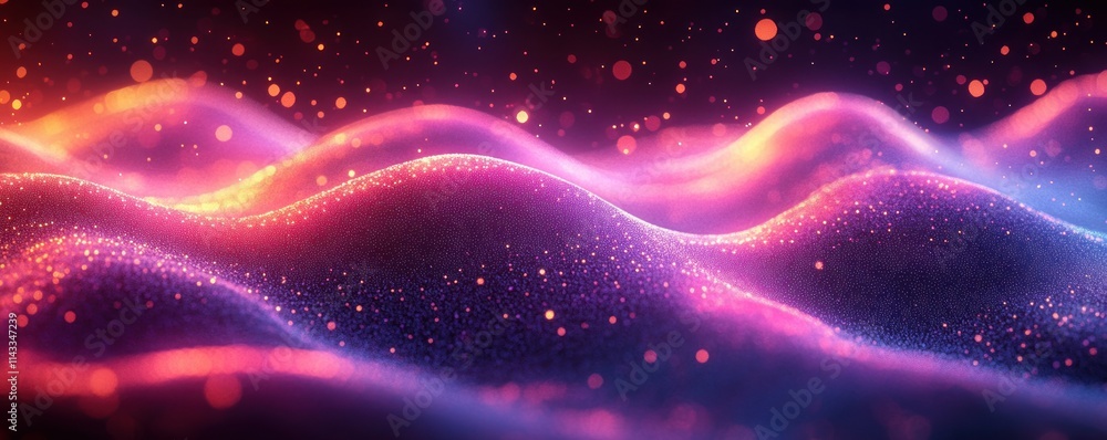 Poster futuristic digital background abstract waves light flowing data visualization