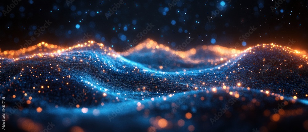 Fototapete global connectivity through interconnected nodes and geospatial data mapping in a cyberpunk inspired