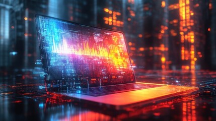 Technology computer laptop advertisement.