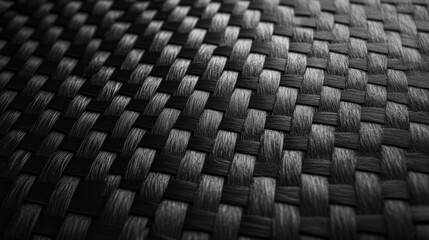 Fototapeta premium Black Carbon Fiber Weave Textured Surface