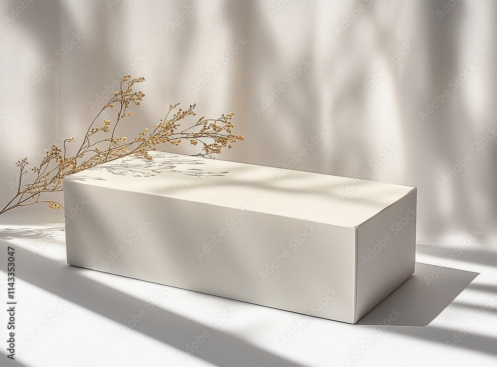 Poster white box mockup empty container product design cardboard package template presentation background