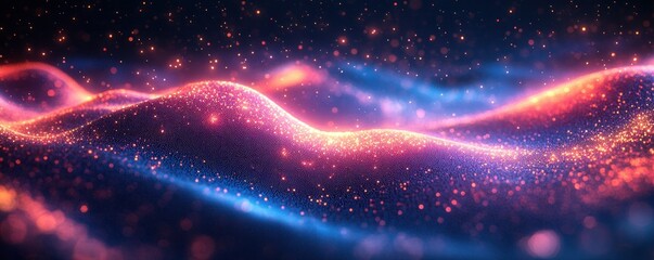 Obraz premium Futuristic Digital Background Abstract Art Technology Data AI Graphics Cyber Space