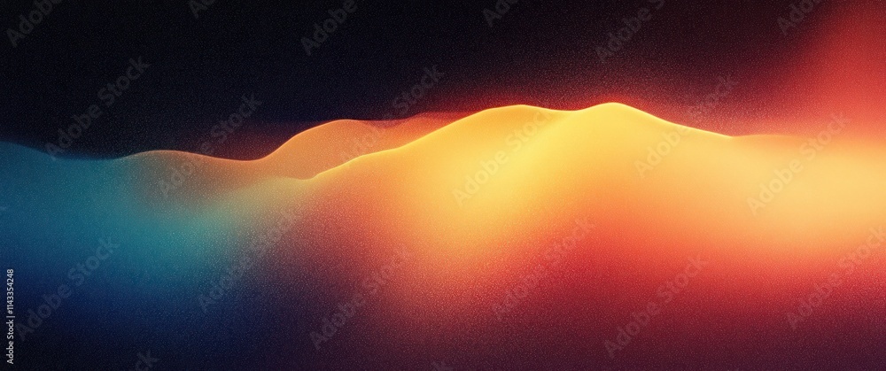 Poster gradient background abstract design vibrant color shape smooth light modern art