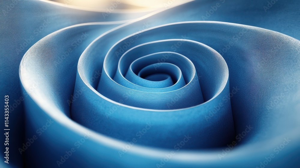 Poster abstract 3d render animation of blue background motion design seamless looped vide