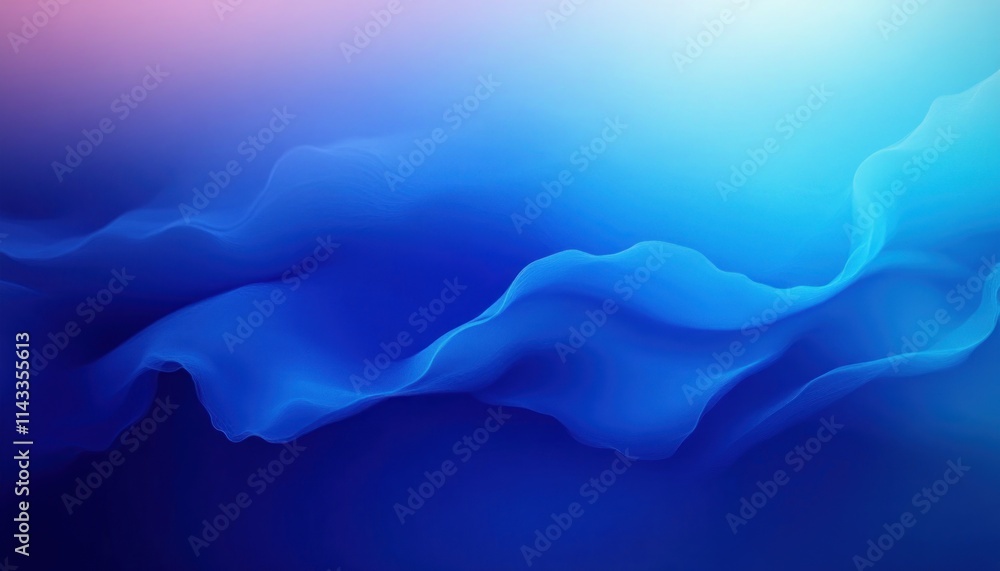 Poster tranquil blue gradient background abstract design with light play and smooth textures