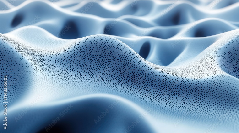 Poster abstract 3d render animation of surface with waves modern background design seamless looped vide