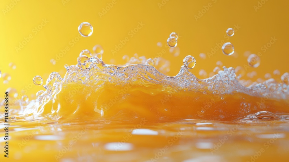 Aufkleber abstract 3d render animation of yellow bubble motion background design seamless looped vide
