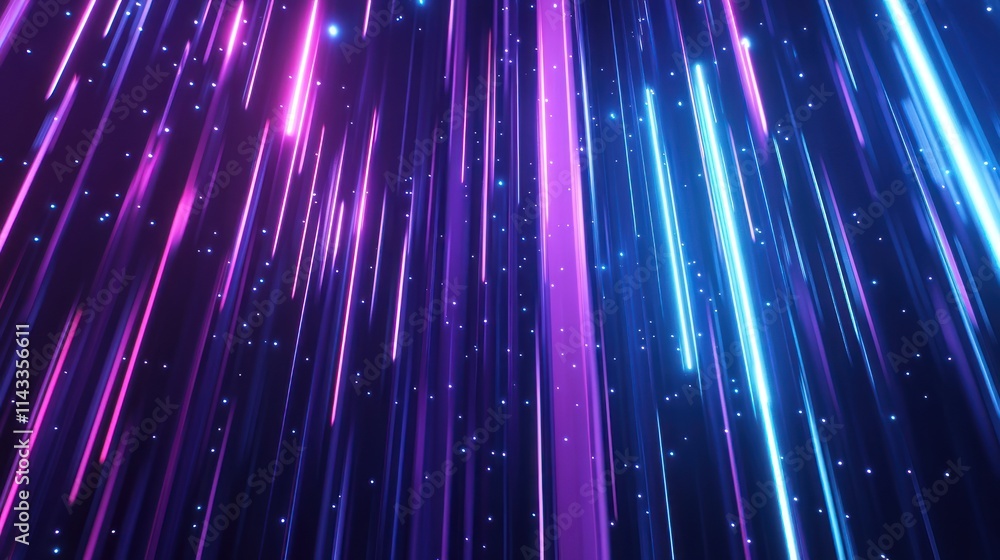 Aufkleber A vibrant display of colorful light streaks against a dark background, creating a dynamic effect.