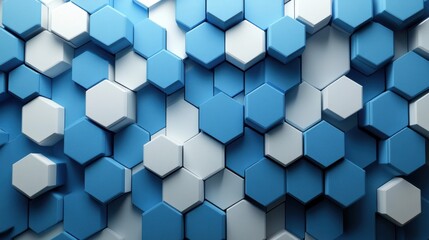 abstract 3d render blue and white modern geometric background desig