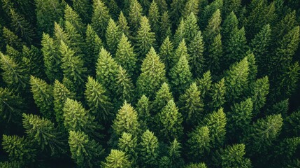 Lush Dense Forest Canopy Showcasing Natural Transpiration Processes in Vibrant Greenery