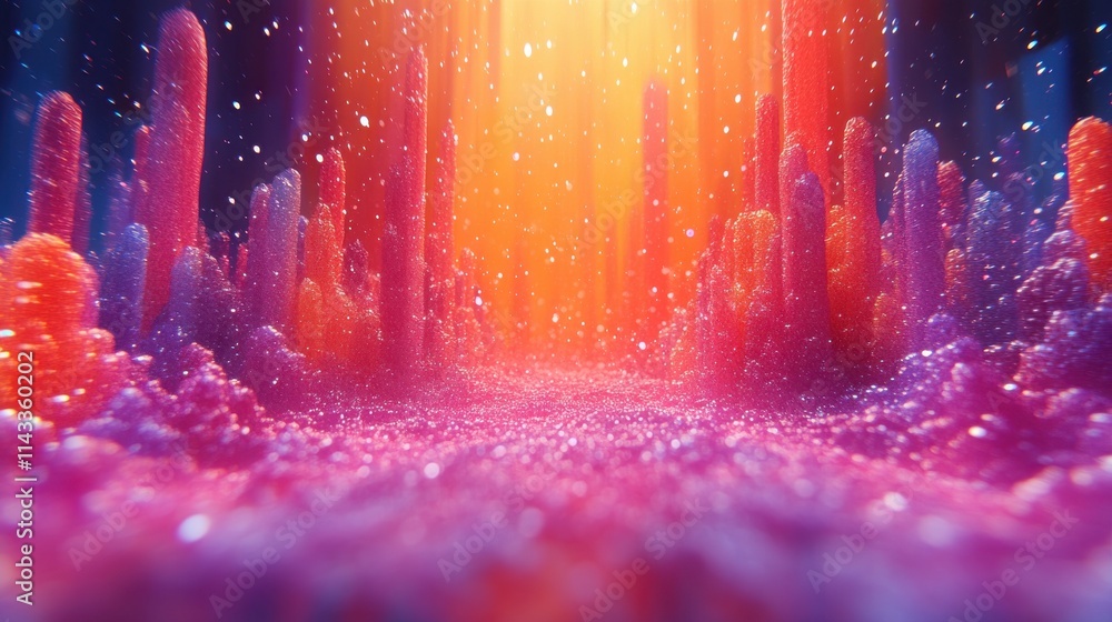 Poster abstract 3d render colorful background animation motion design seamless looped vide