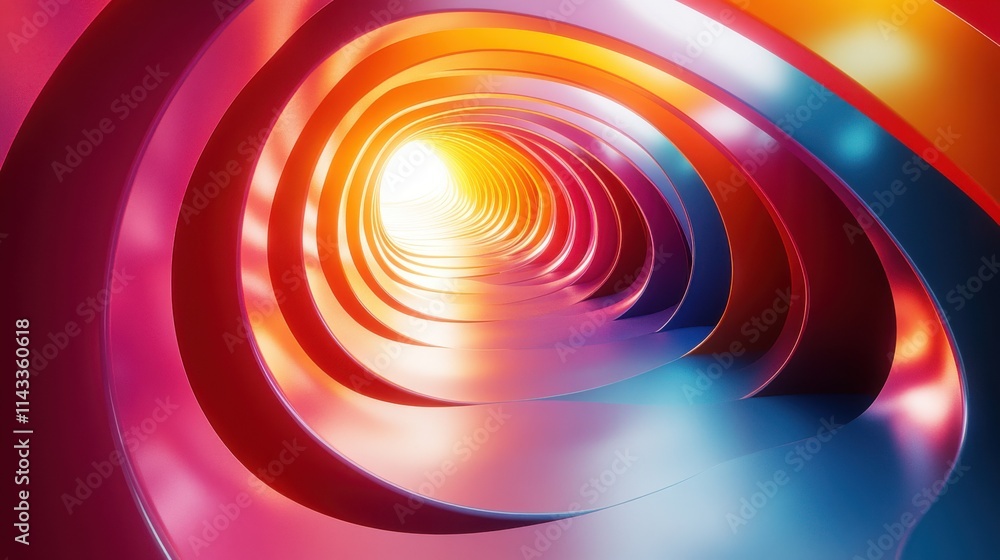 Poster abstract 3d render colorful geometric background design seamless looped animatio