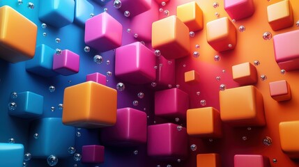 abstract 3d render colorful geometric background modern desig