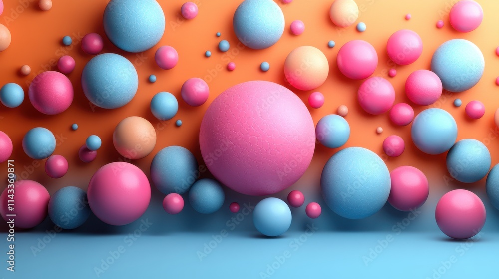Poster abstract 3d render colorful geometric background modern desig