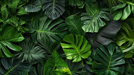 Lush Green Rainforest Plants Showcasing Unique Adaptations for Thriving in Humid Environments