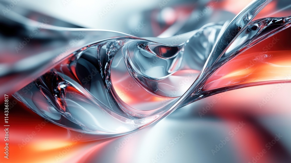 Aufkleber abstract 3d render futuristic background design network concep