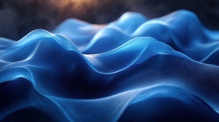 Obraz premium abstract 3d render futuristic background design with blue wavy shap